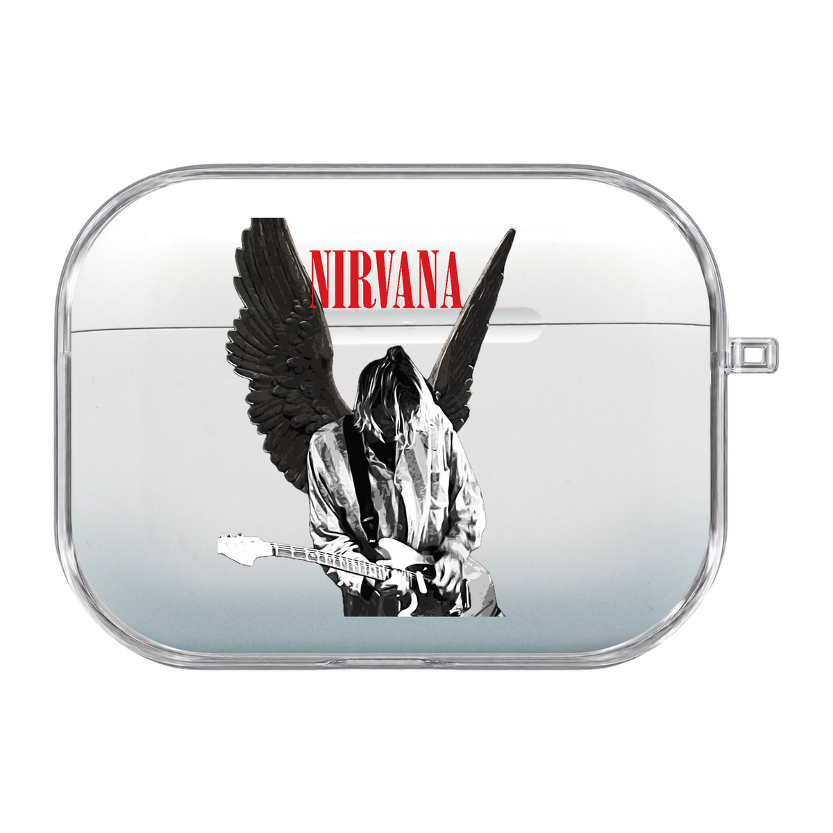 Nirvana Kurt Cobain Top Wordmark Asterion AirPods case