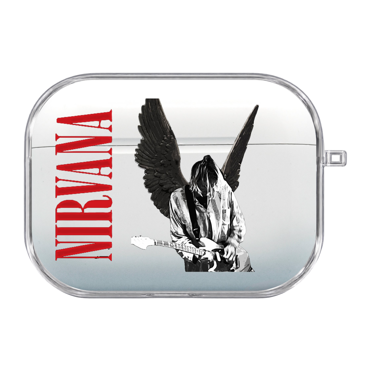 Nirvana Kurt Cobain Vertical Wordmark Asterion AirPods case